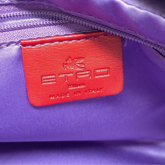 Authentic Etro Hand Bag  Brown PVC with lock and key EUC - Picture 10 of 17